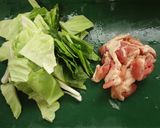 豚肉とキャベツのにんにくバター醤油パスタ作り方2写真