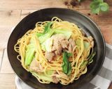 豚肉とキャベツのにんにくバター醤油パスタ作り方5写真
