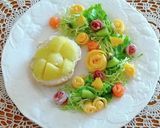 薄焼き卵で薔薇 ~茹で卵じゃ無いサラダも作り方10写真