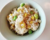 簡単キャンプ飯！枝豆トウモロコシごはん！作り方2写真