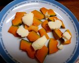 簡単もっちり☆カボチャのチーズトースト作り方1写真
