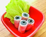 隙間に速攻レンチン！ハム海苔の渦巻き作り方7写真