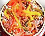牛肉とピーマンのオイスターソース炒め釜飯作り方8写真