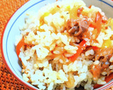 牛肉とピーマンのオイスターソース炒め釜飯作り方10写真