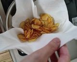 ズボラの少ない油でパリパリポテトチップス作り方10写真