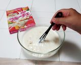 フルーチェゼリー【エンジェルプレート】作り方1写真