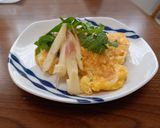 ハンペン入り卵焼き・大葉のせ作り方3写真