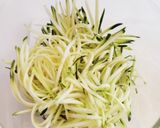 ズッキーニとハムの中華風サラダ作り方1写真