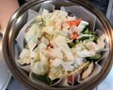 ベーコンの油を活かした淡竹入り野菜炒め作り方3写真