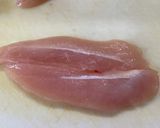 ささみの梅しそチーズ巻き作り方1写真