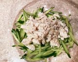 ささみの酒蒸しと胡瓜のハリッサ和え作り方5写真