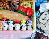 材料最小限ウズラで簡単シマエナガ♪デコ弁作り方2写真