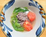 牛肉とトマトにレタスのスープ作り方6写真
