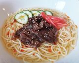 超簡単！焼き肉冷やし中華風！在宅めし！作り方4写真