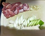鶏もも肉と長ネギの醤油パスタ作り方1写真