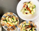 根菜酢味噌炒め味温野菜サラダ作り方5写真