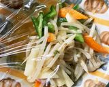 豆腐バーグ入南蛮漬け味豚こま乗せドーム蒸作り方16写真