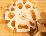 簡単！早い！綺麗！　れんこん飾り切り作り方4写真