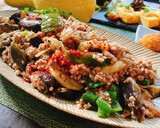 なすとピーマンと長ネギの中華風ひき肉炒め作り方5写真