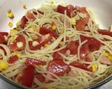 ランチ♡トマトとトウモロコシの冷製パスタ作り方6写真