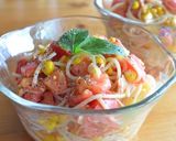 ランチ♡トマトとトウモロコシの冷製パスタ作り方7写真