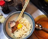 サバ納豆釜玉うどん（リュウジさんレシピ）作り方2写真