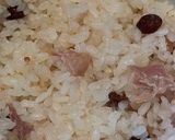 生ハムとラムレーズンの炊き込みごはん作り方4写真