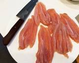 お弁当に！ササミしそチーズ巻き作り方1写真