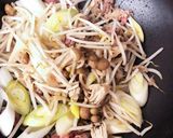 牛肉とネギともやしの白だし旨炒め作り方4写真