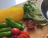 焼き夏野菜としらすの冷やしうどん作り方2写真