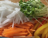 揚げさばと彩り野菜のポン酢和え作り方2写真