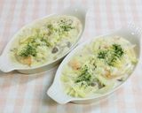 エビ、しめじ、玉葱のグラタン作り方5写真