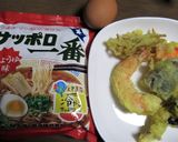 エビ天のせ、冷やしサッポロ一番作り方1写真