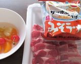 牛肉とフルーツ缶で冷やしサッポロ一番作り方1写真