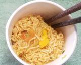 カップ麺が、お好み焼き作り方3写真
