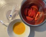 ＊ふんわり卵とトマトの豆板醤スープ作り方1写真
