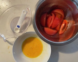 ＊ふんわり卵とトマトの豆板醤スープ作り方1写真