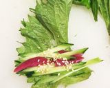 きゅうりとカリカリ梅のしそ巻き作り方2写真