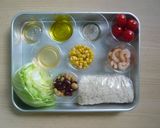えびと豆の玄米ライスサラダ作り方1写真