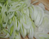 レンジで♡豚バラと豆苗ネギの重ね蒸し♪作り方1写真