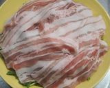レンジで♡豚バラと豆苗ネギの重ね蒸し♪作り方5写真