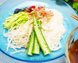 夏野菜たっぷりの鴨つけ素麺作り方8写真