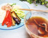 夏野菜たっぷりの鴨つけ素麺作り方9写真