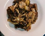 ヒラタケと茄子のひき肉炒め作り方5写真
