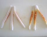 お弁当に✿ちくわの三つ編みフラワー作り方1写真