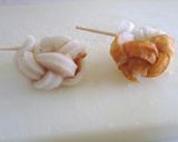お弁当に✿ちくわの三つ編みフラワー作り方4写真