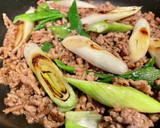 挽き肉とねぎのオイスターソース炒め作り方4写真