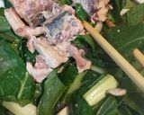 栄養たっぷり♪サバ缶と小松菜の卵炒め☆作り方4写真