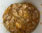 オートミール、レンジで卵とじ丼作り方3写真