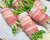 豆苗ともやしの肉巻きレンジ蒸し♡作り方1写真